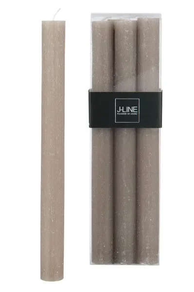 SCATOLA 6 CANDELE GRIGIO TOPO-9 ore (7×4,5x24cm) Saldi