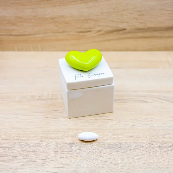 Scatola Piccola Cuore Verde “Per Sempre” Claraluna