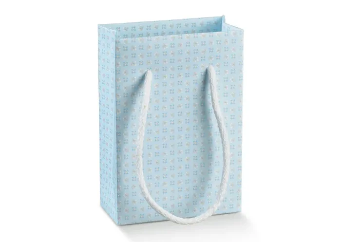Scotton ShopperBox con Cordino 100 x 50 x 145 Mm Bloom Azzurro 10 Pz