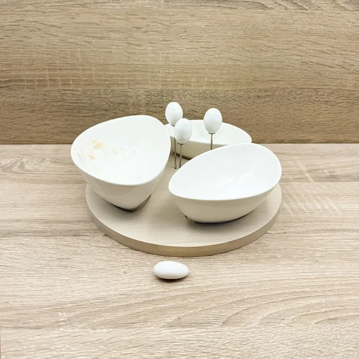 Set 3 Ciotole Fiori Mandorle by Paben