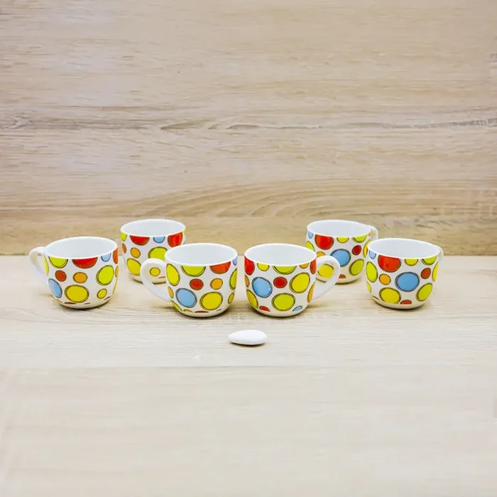 Set 6 Tazzine con Bolle Colorate “Caffettino” Cuore Matto Moda