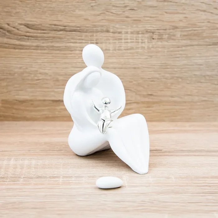 Sposi Innamorati Grande con Bimbo Argento Lully Argenti Fornitura