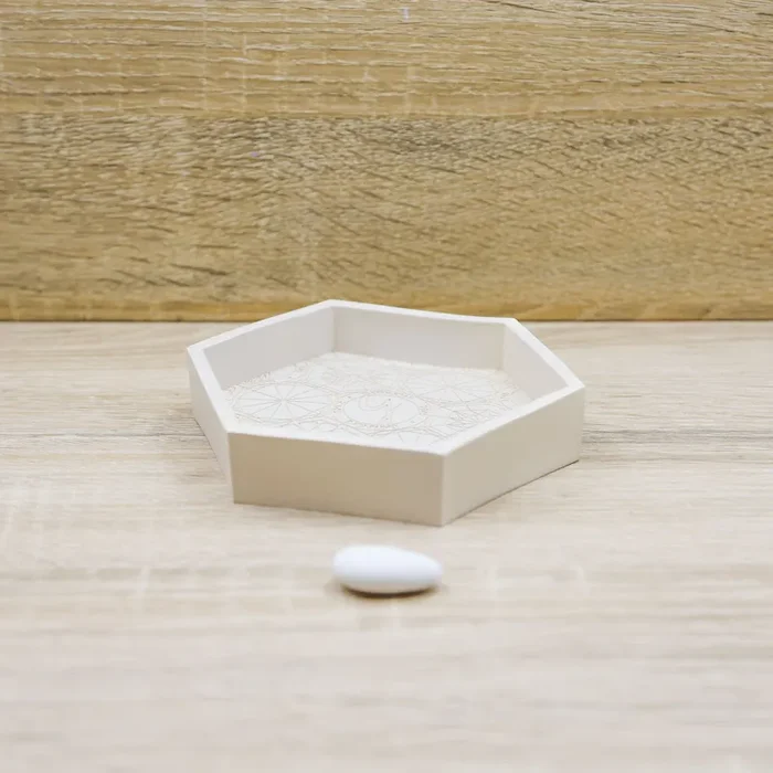 Svuotatasche Esagonale Avorio Gattinoni