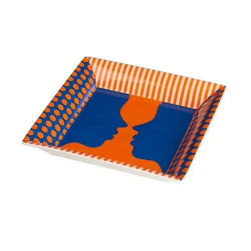 SVUOTATASCHE QUADRATO ROMA IN CERAMICA (21x21x5h)