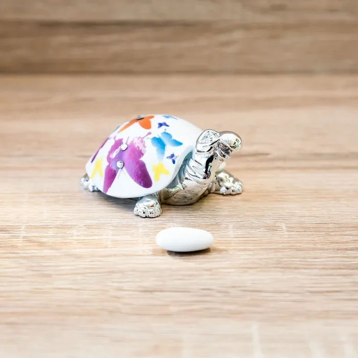 Tartaruga Argento con Farfalle Lully Argenti Vendita online