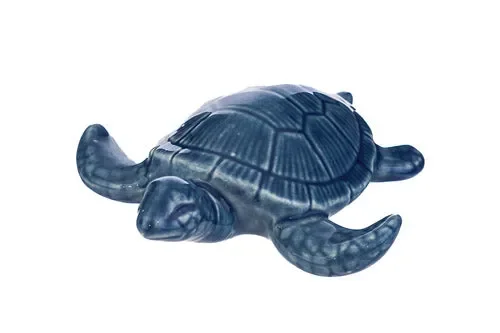 TARTARUGA MARINA BLU IN PORCELLANA (10.5×10.5cm)