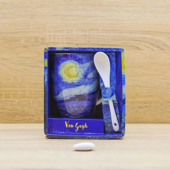 Tazza con Cucchiaio “La Notte Stellata” Van Gogh Enesco - immagine 2