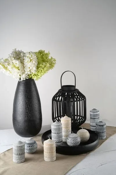 Tognana Candela Cilindro Lux Bubble H 15 Cm Rosa - immagine 2