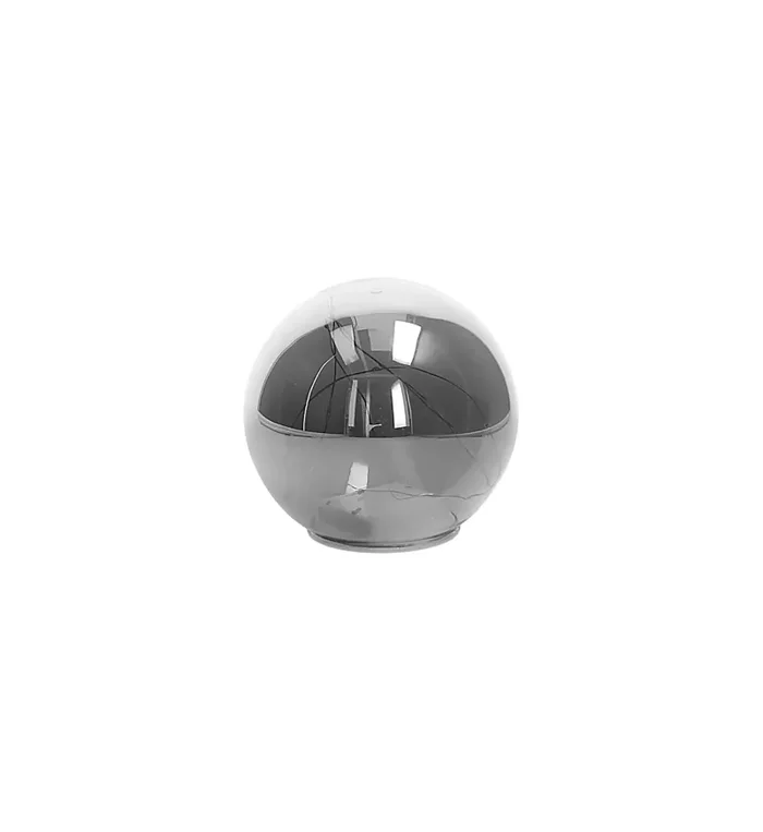 Tognana Sfera Natale con Led D 15 Cm Christmas Smoke Vetro Grigio