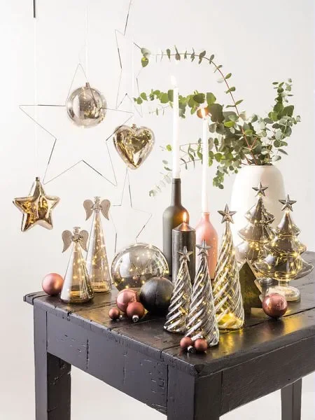 Tognana Sfera Natale con Led D 15 Cm Christmas Smoke Vetro Grigio - immagine 3