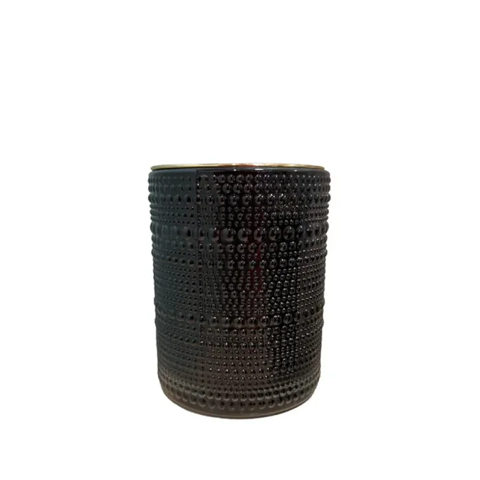 Tom Ch London Candela in Vetro Piccola con Coperchio Nera