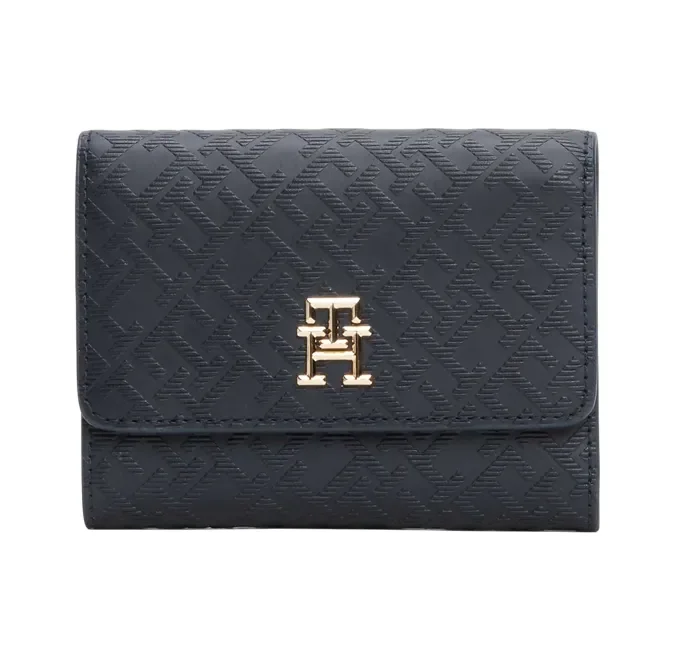 Tommy Hilfiger Portafoglio grande da donna Th Distinct Trifold Wallet Mono art AW0AW17257