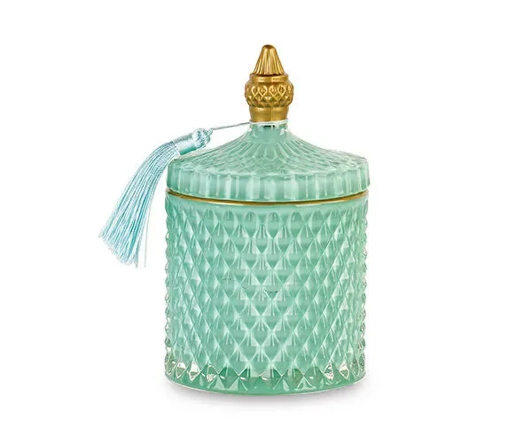 Tono Su Tono Potiche Candela Tiffany con Nappa D 10,5 Cm H 18 Cm