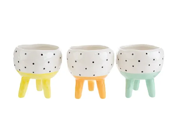 VASETTO PORCELLANA 3 ASSORTITI (10,5XH.11CM) In saldo