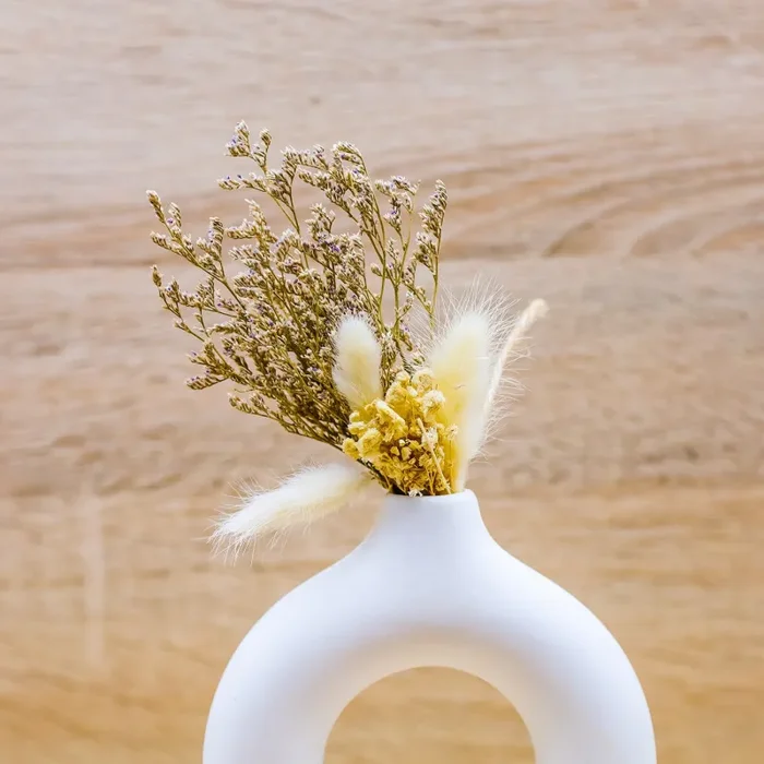 Vaso con Pampas Claraluna - immagine 2