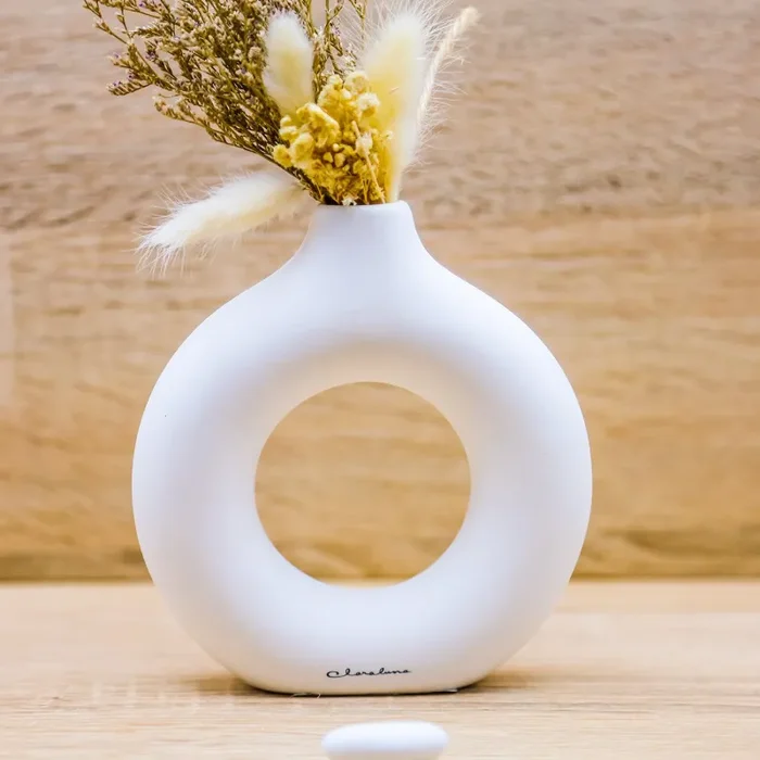 Vaso con Pampas Claraluna - immagine 3