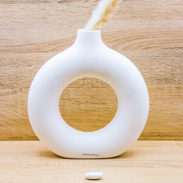 Vaso con Pampas Claraluna - immagine 2