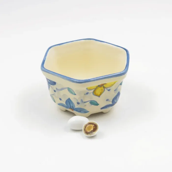 Vaso Esagonale Fiori Stile Vietrese Il Borgo di Vietri Moda