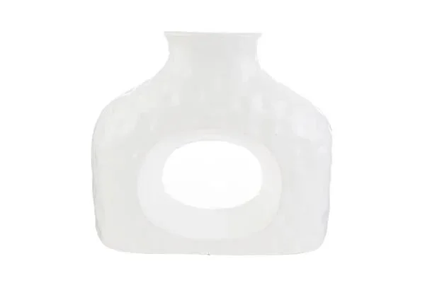 VASO IN CERAMICA BIANCO (32×11,5xh.29cm)