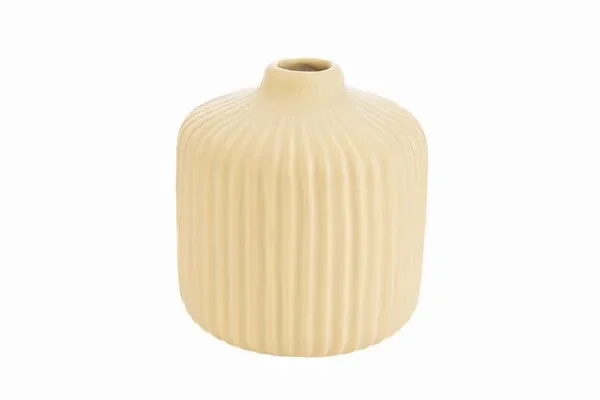 VASO IN PORCELLANA GIALLO (11XH.11,5CM)