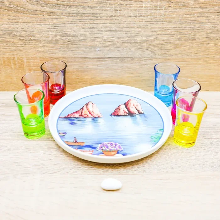 Vassoio con 6 Bicchieri “Linea Capri” - immagine 2