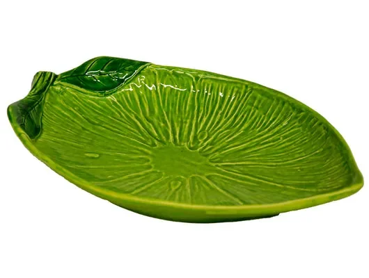 VASSOIO OVALE LIMONE IN CERAMICA LIME (39x28cm)