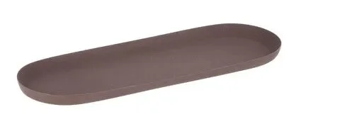 VASSOIO SILKEN IN METALLO MARRONE SMALL (32,5x12x1,5h)