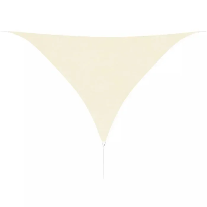 Vela ombreggiante da giardino triangolare 5 metri ecru