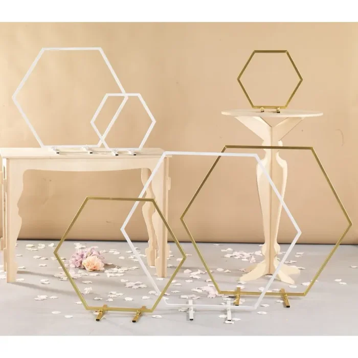 Vimin Box Struttura Esagon da Tavola D 100 Cm Oro