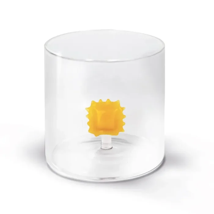 WD LifeStyle Bicchiere Vetro Borosilicato Cc 250 ml Decoro Pasta Raviolo
