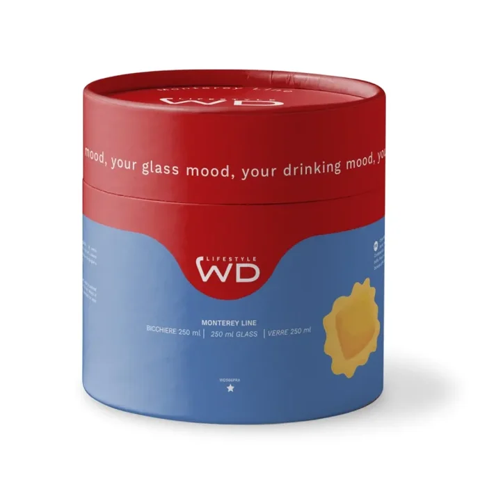 WD LifeStyle Bicchiere Vetro Borosilicato Cc 250 ml Decoro Pasta Raviolo - immagine 2