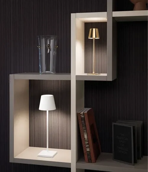 Zafferano Poldina Pro Micro Rosso – Lampada da Tavolo a Led H27.5cm - immagine 3