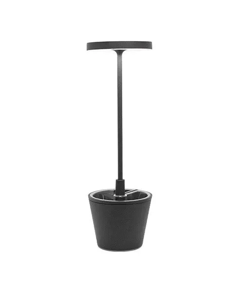 Zafferano Poldina Reverso Grigio Scuro – Lampada da Tavolo a Led H35cm